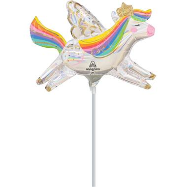 Foil Balloon - Mini Shape - Pegasus - Holographic - 23 cm
